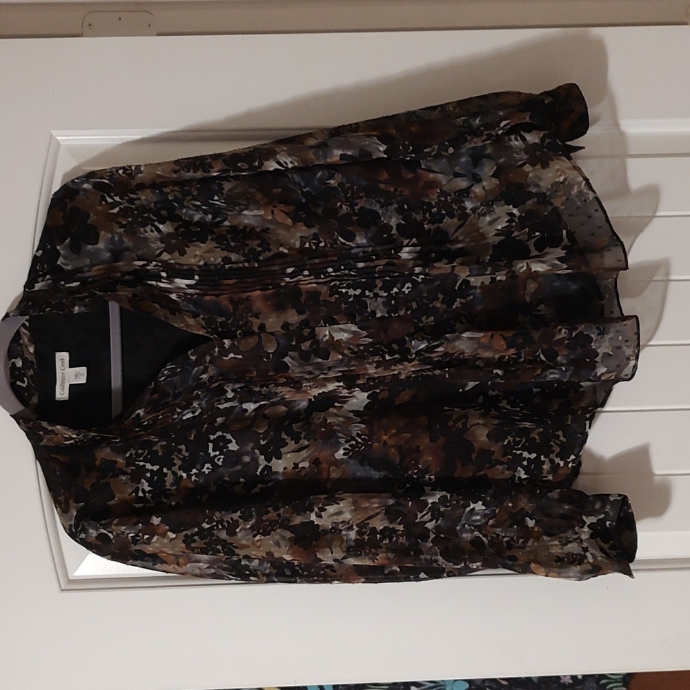 Coldwater Creek Fall Forrest Long Sleeve Blouse